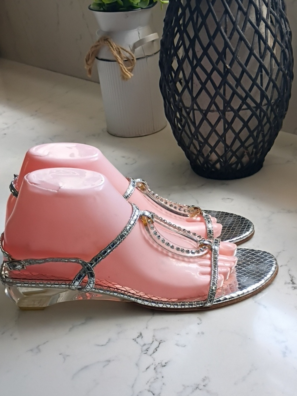 STUART WEITZMAN Women’s Jeweled T-Strap Sandals - Picture 2 of 10